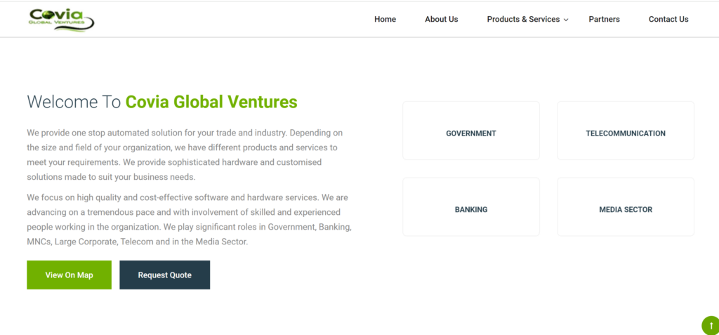 Covia Global Website
