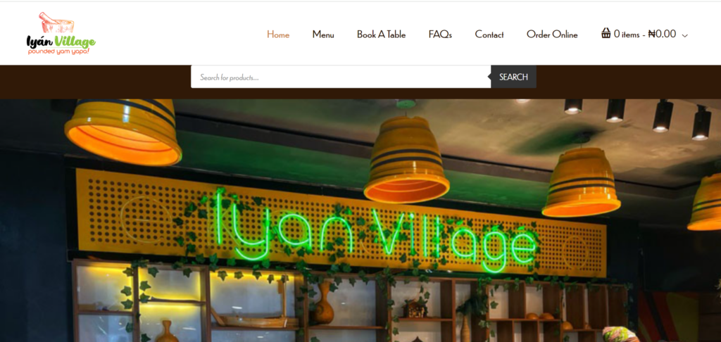 African Food Ordering Website